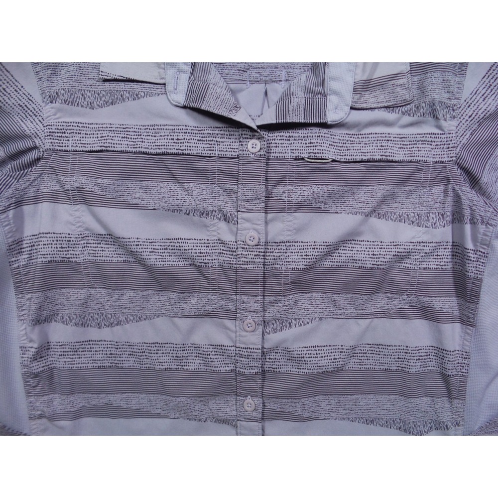 REI Co-op Shirt Womens Size Large Purple Sahara Striped Long Sleeve Hiking - Picture 3 of 11